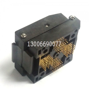 IC51-0644-807 QFP64 烧录座 测试座 编程座 适配座 引脚间距: 0.5mm 实体: 10X10m 100%进口IC座